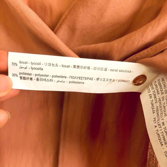 Zara Dusty Rose High Low‎ Long Sleeve V-Neck Blouse/ Sz XS - Picture 8 of 8